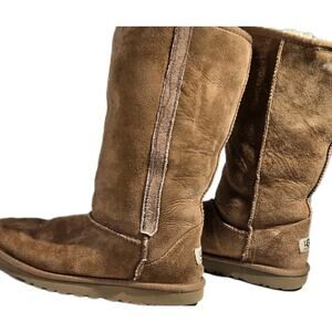 UGG Australia Boots Womens 6 Classic Tall Winter Snow Casual Brown Suede Pull On